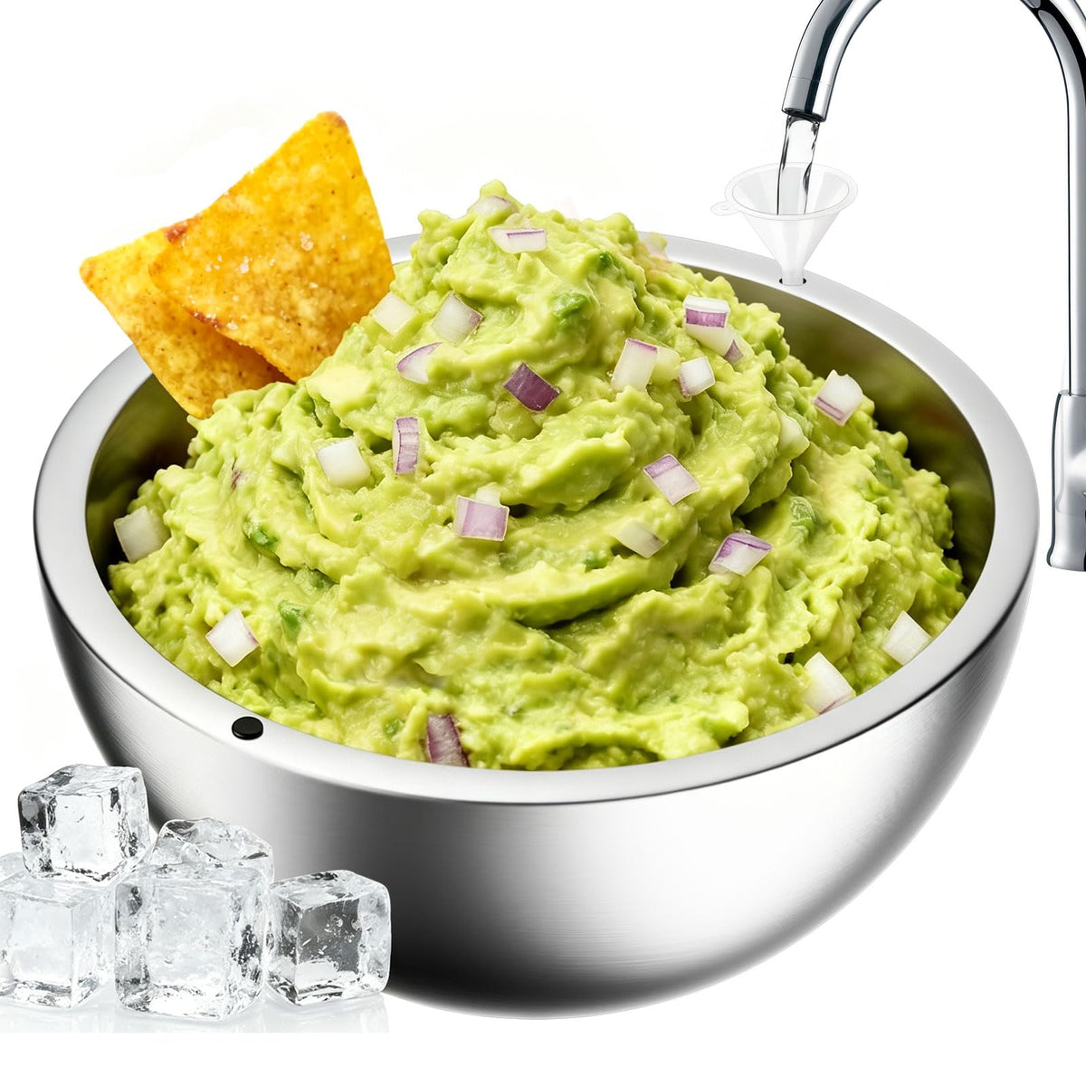 YUNLINLI dip chiller bowl 70oz capacity for dips