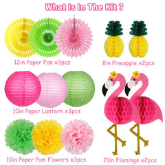 Pink flamingo decorations 21in