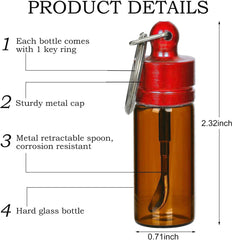 Compact leak-proof glass containers with spoons by YUSAEAF