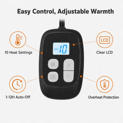 Heated blanket control panel LED display and wiring
