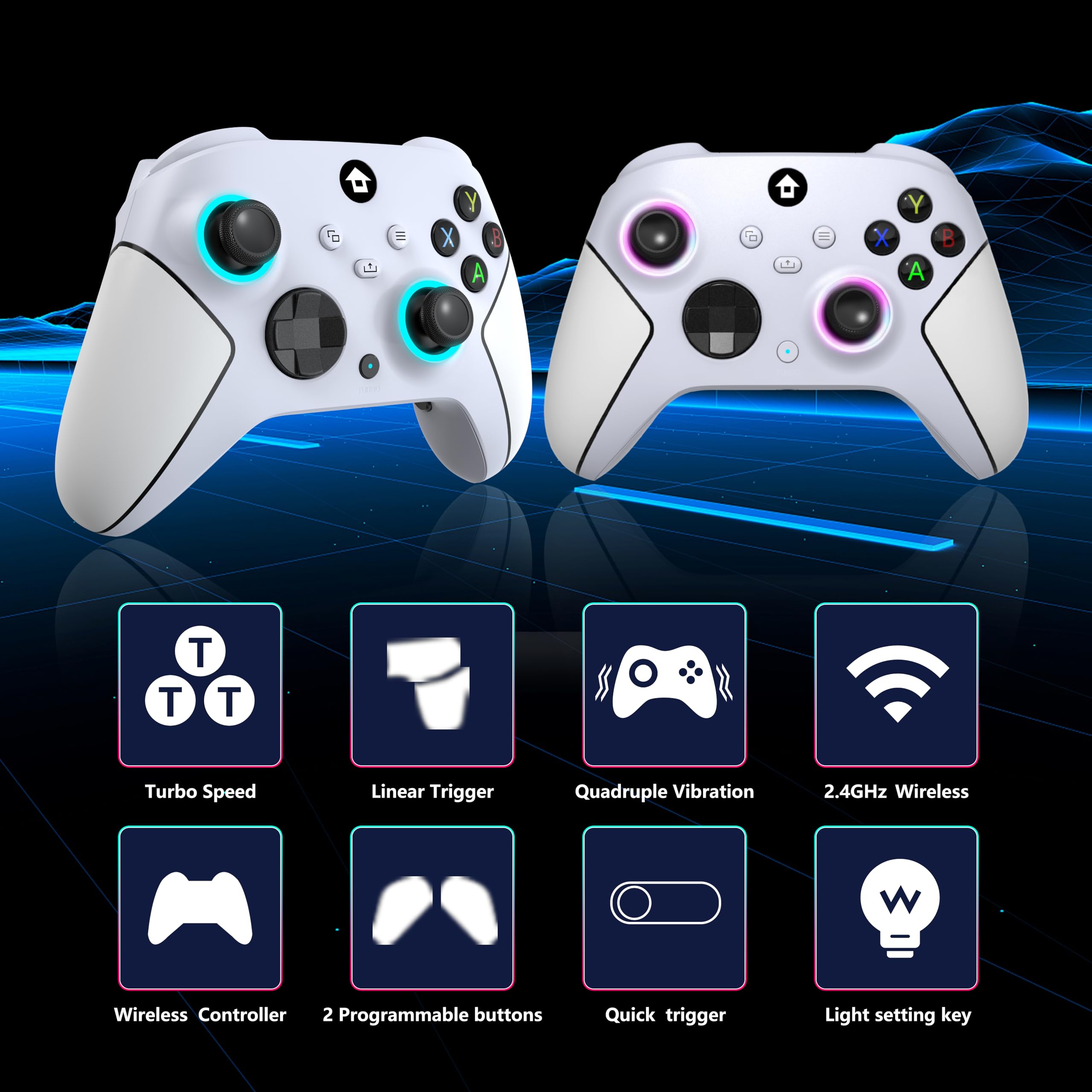 YUYIU controller with 3.5mm jack and USB-C port