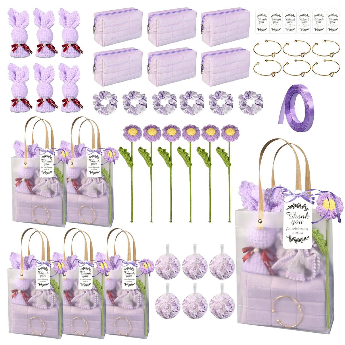 Yuzhrao 6 sets baby shower prizes gift set box display