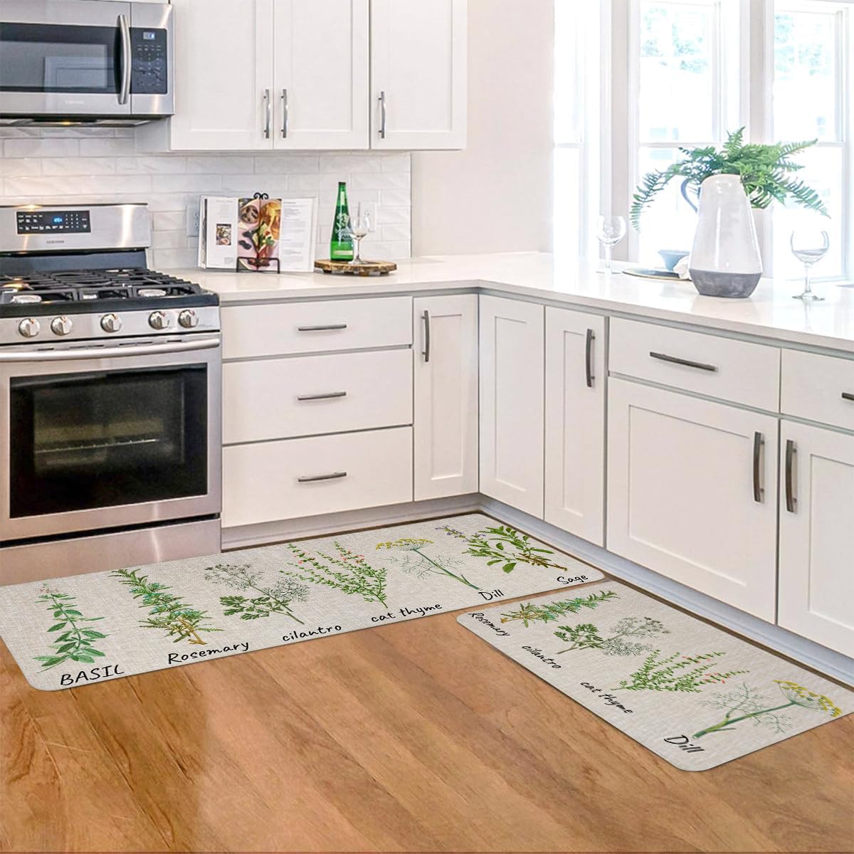 Rounded edge and edge locking features on rugs