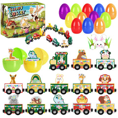 yxwomenxy Easter Eggs Magnetic Wooden Train toy close up