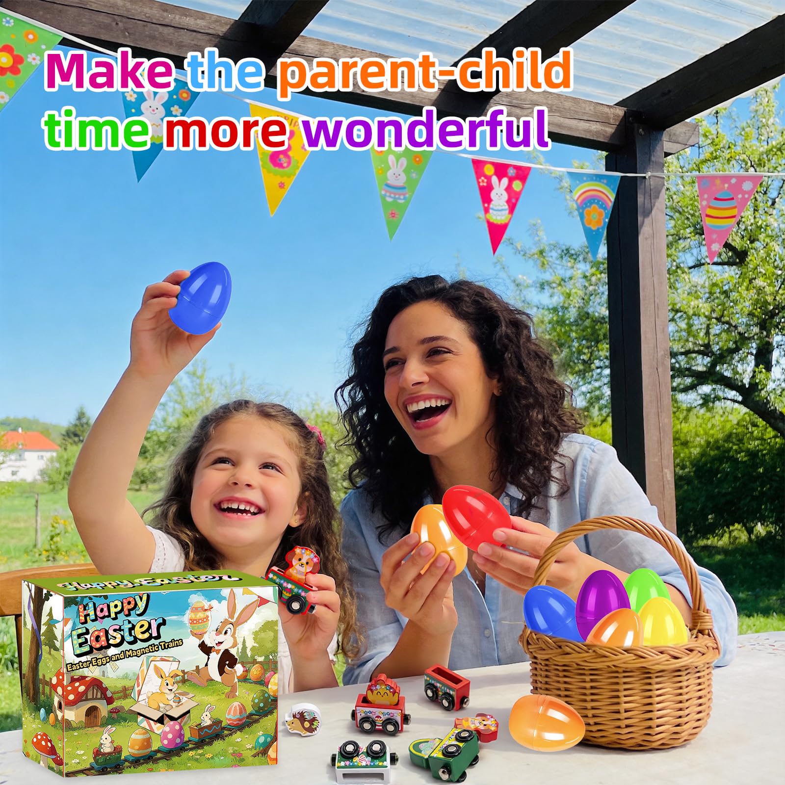 yxwomenxy Wooden train cars with animal characters