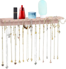 YYILIS Necklace Holder wall mounted organizer pink