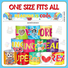 Reading book themed bracelets 8.7x1.2 inches size