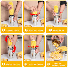 304 stainless steel corn remover tool by YYP with serrated blade