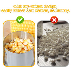 Corn kernel shucker separator slicer for kitchen use