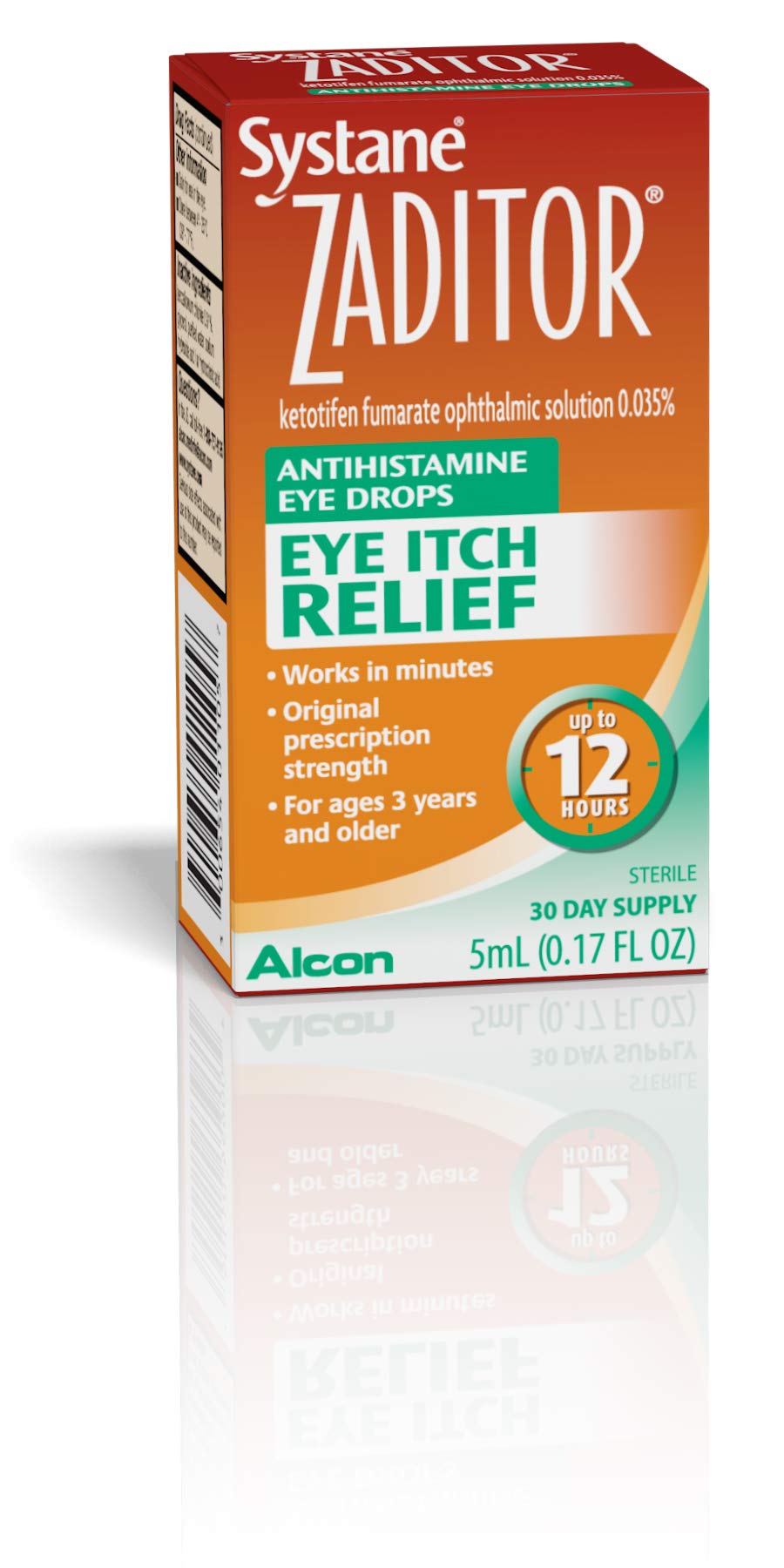 Adults and children 3+ use Zaditor Systane Eye Drops