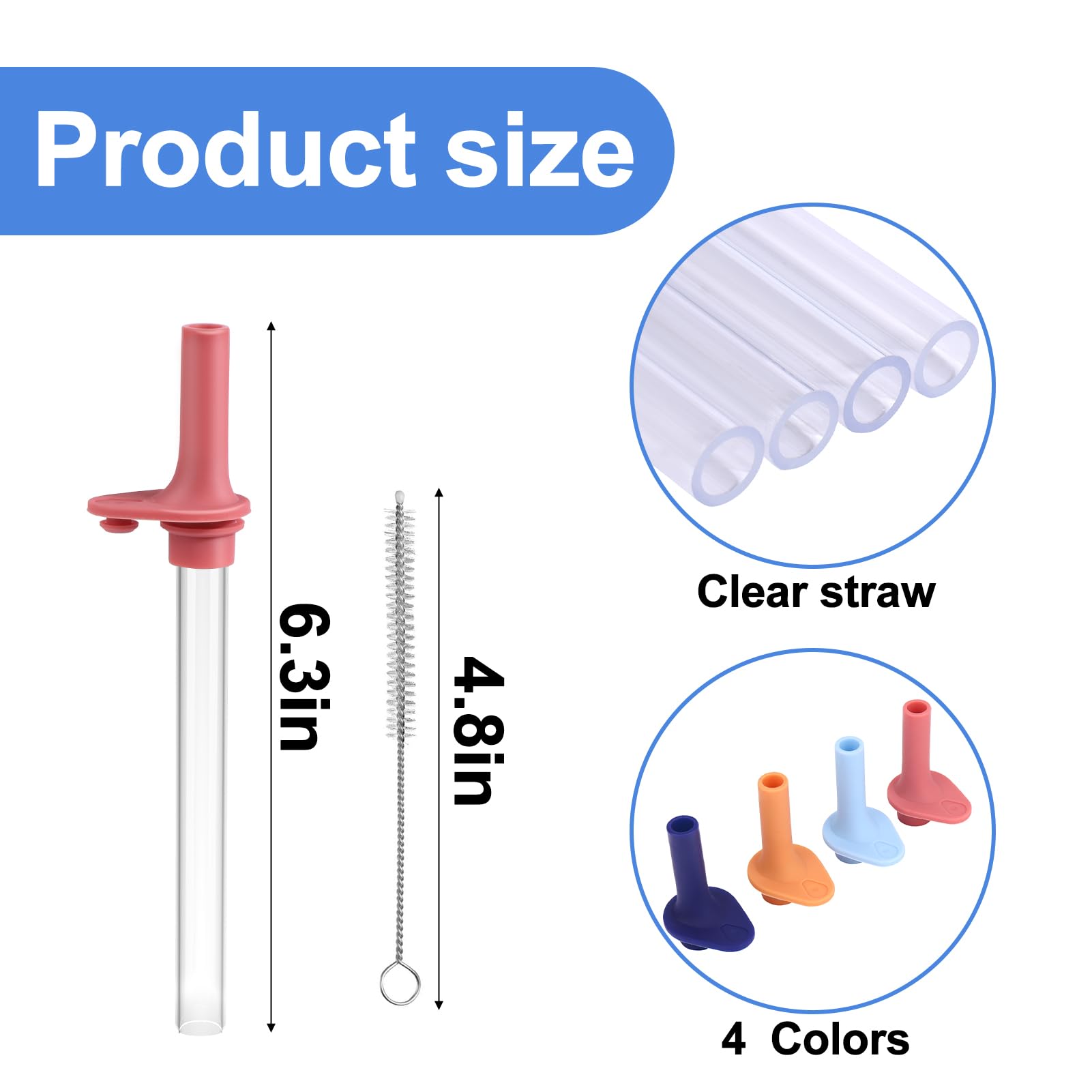 BPA-free silicone straw compatible with Zak Kelso 15 oz bottle