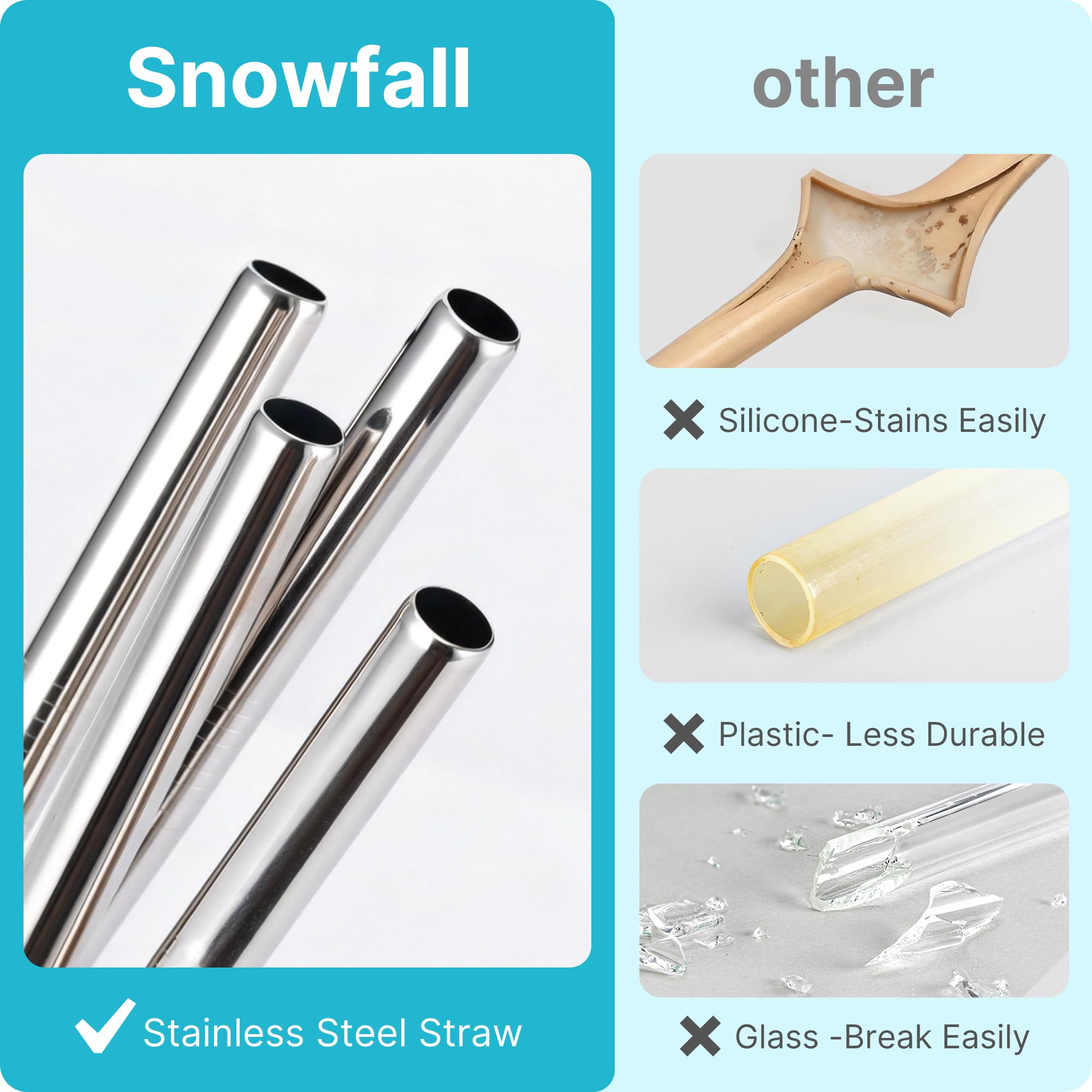 Reusable metal straw for Zak Kelso sippy cups 15oz 12oz