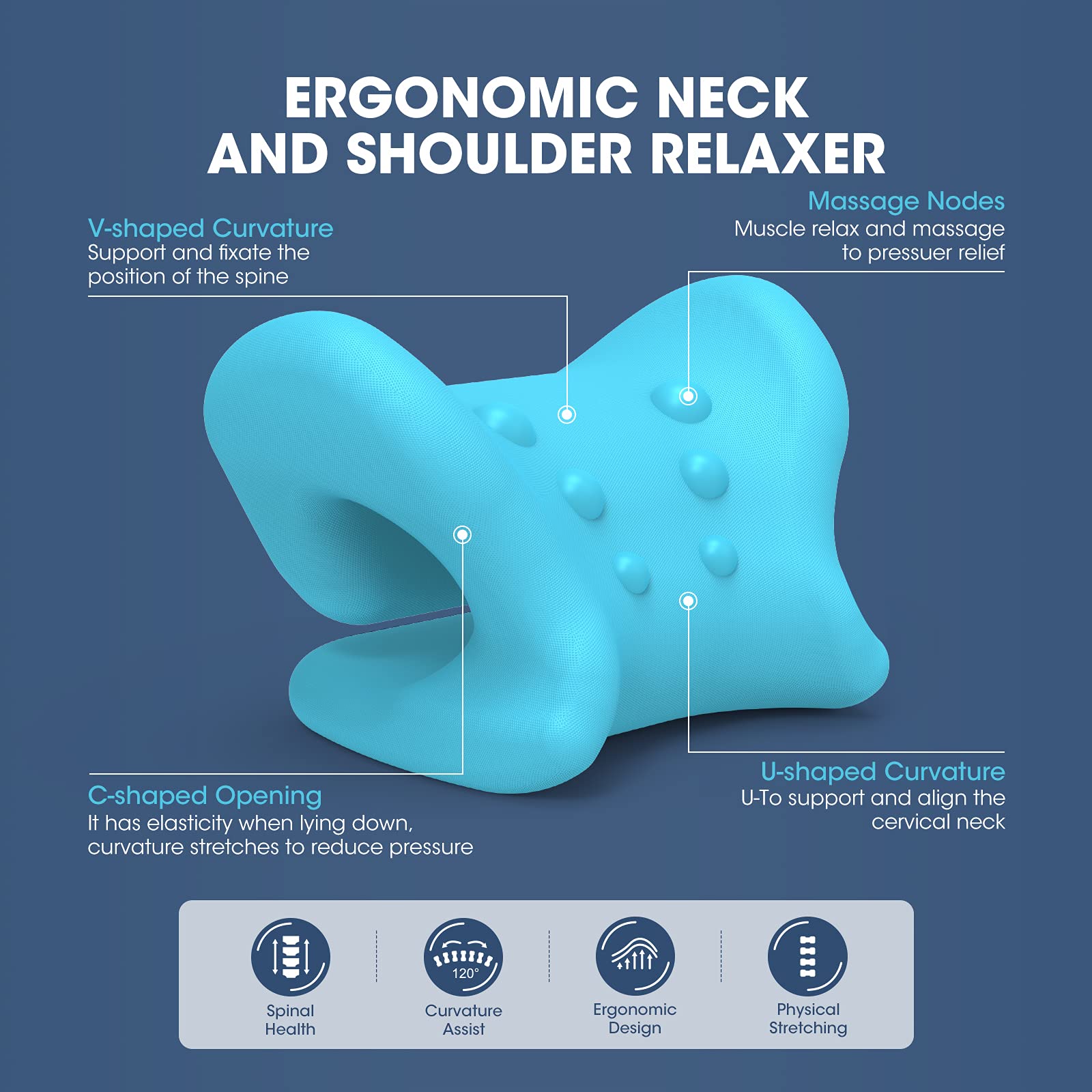 ZAMAT ergonomic pillow with six massage granules