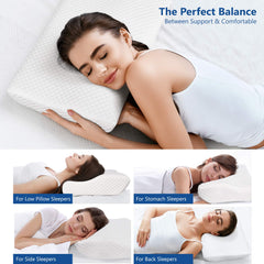 Close view of removable memory foam inserts in ZAMAT pillow