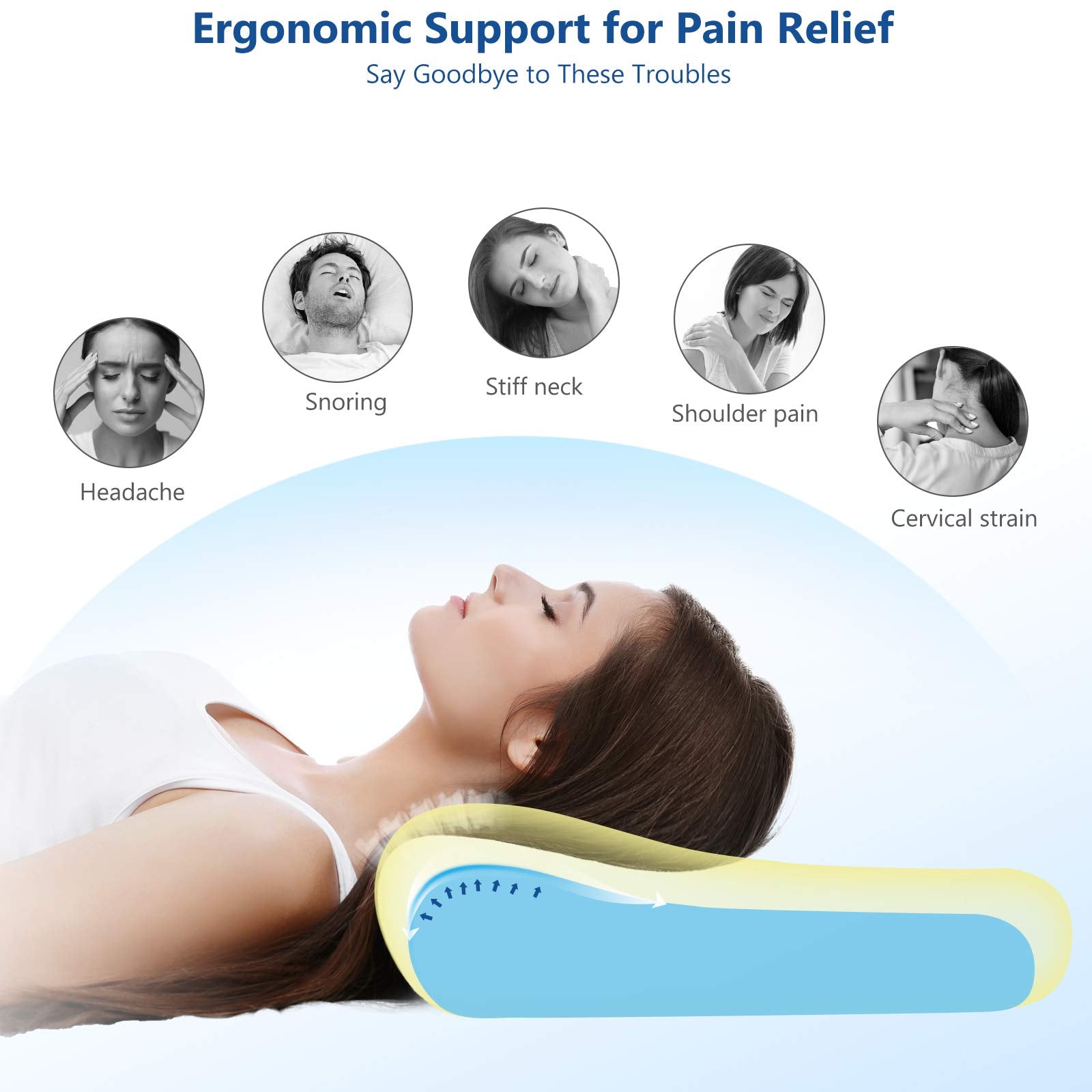 CertiPUR-US odorless memory foam inside ZAMAT pillow