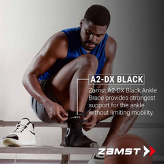 Zamst A2-DX black left medium ankle brace back view
