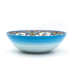 Zanzibar collection ceramic round bowl multicolor design
