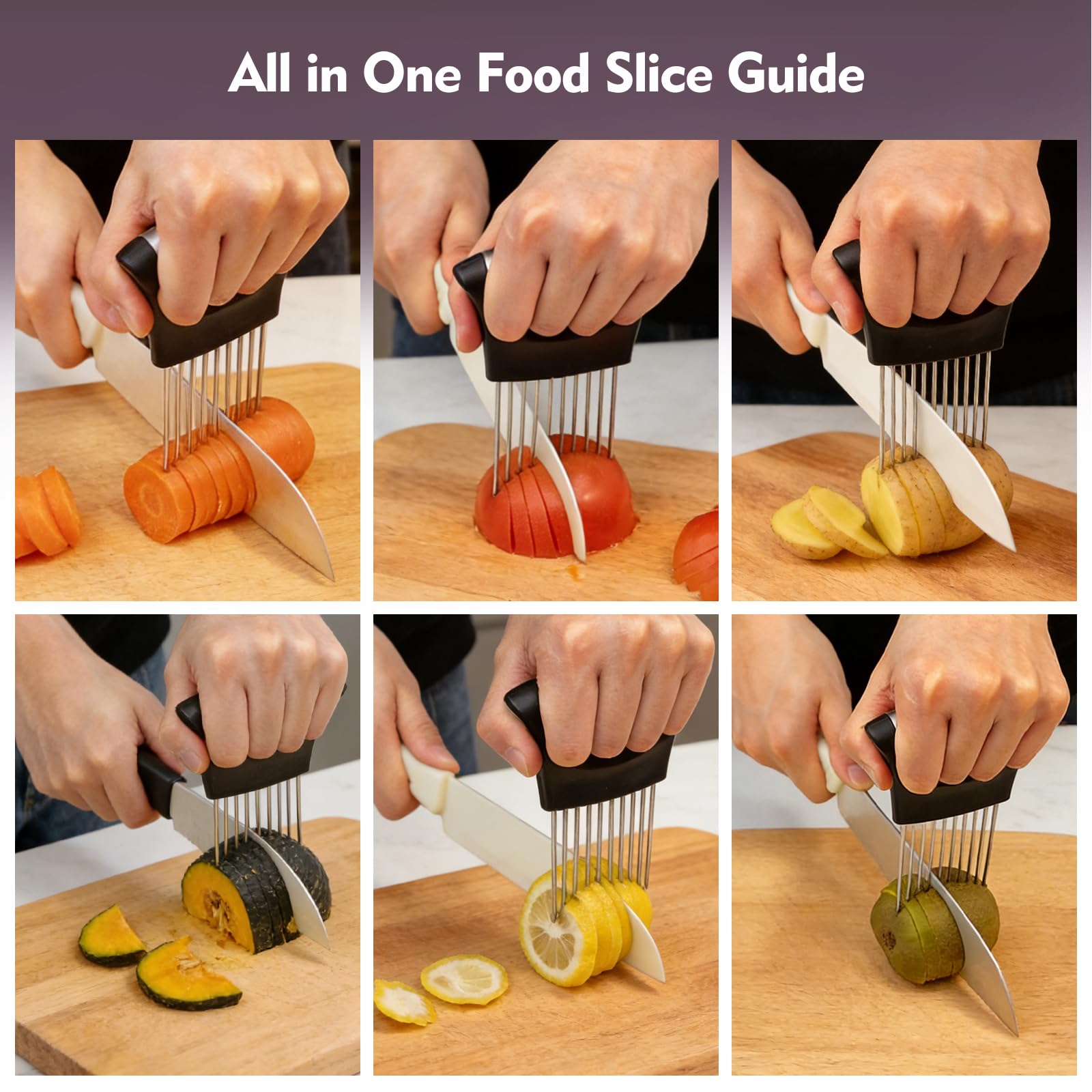Dishwasher-safe easy-to-clean onion slicer and chopper
