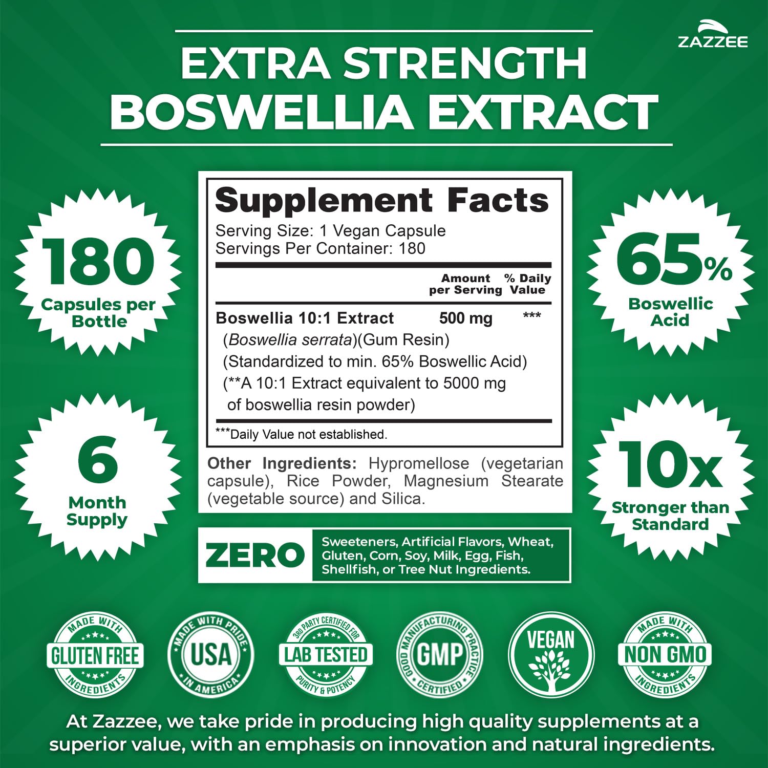 Close up on Boswellia Serrata Extract with 65% Boswellic Acid