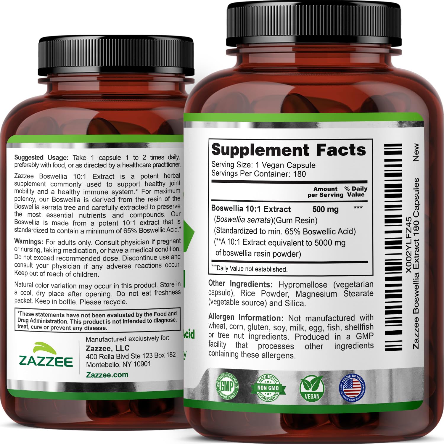 Zazzee Extra Strength Boswellia extract 10:1 product image