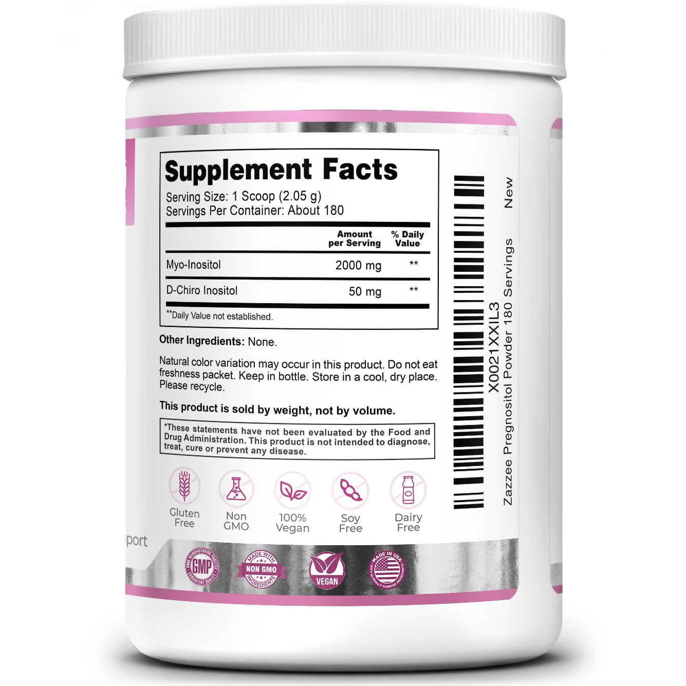 Powder dissolves easily in water with neutral to mildly sweet taste