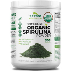 Zazzee spirulina powder 2.2 pound container