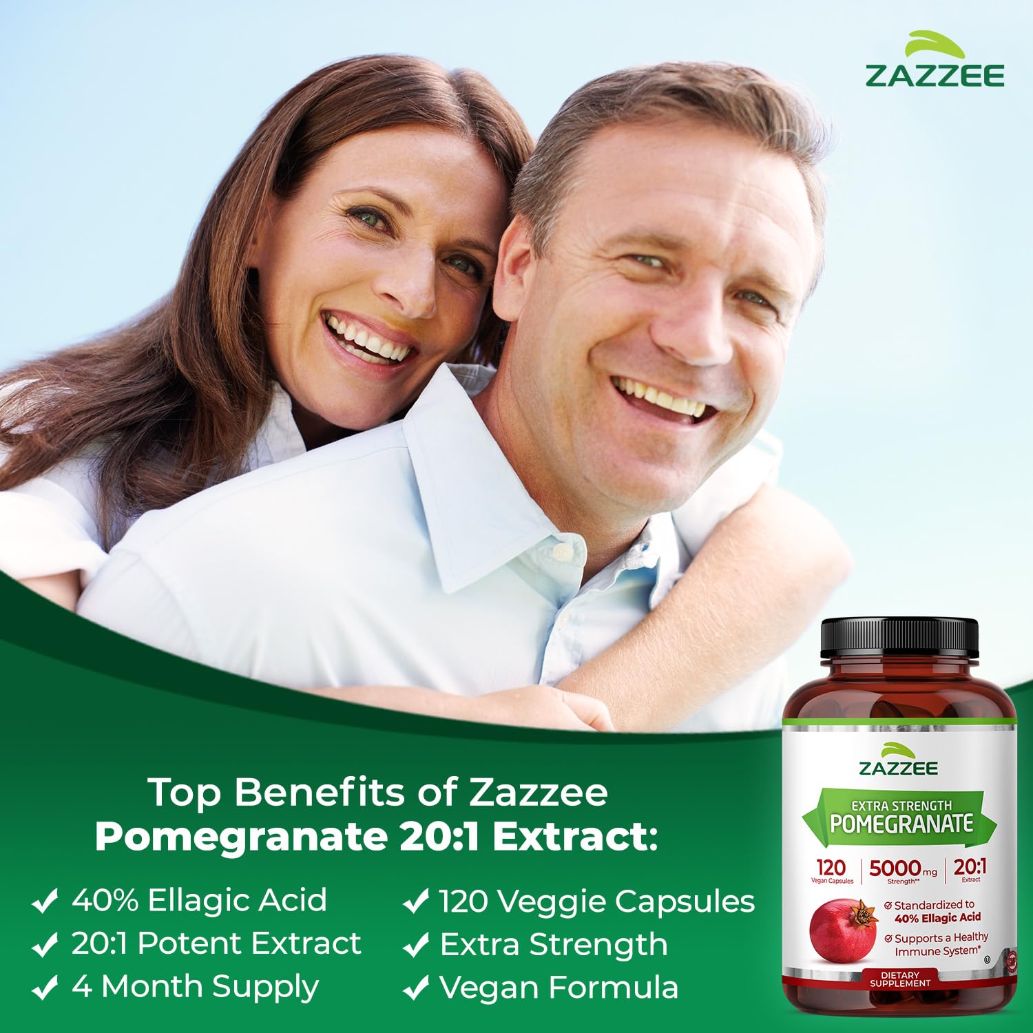 Zazzee vegan capsules 120 count product container