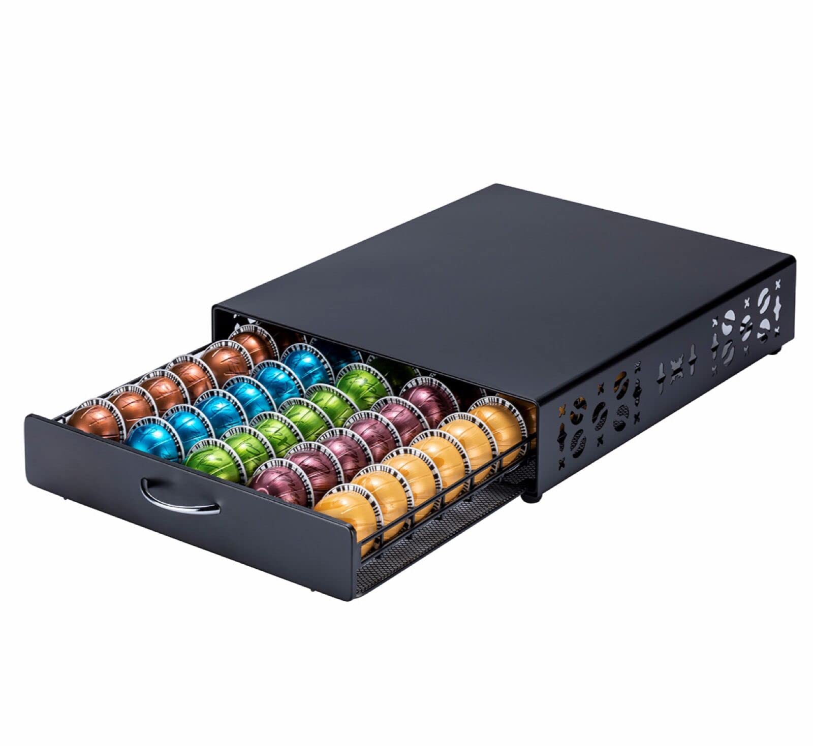 ZCDCP Nespresso Pod Holder Vertuo drawer in black metal