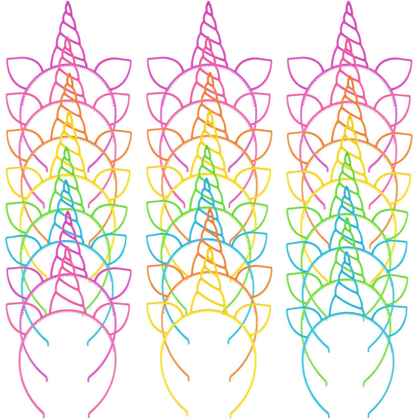 Zddaoole unicorn headbands 24 piece set six colors