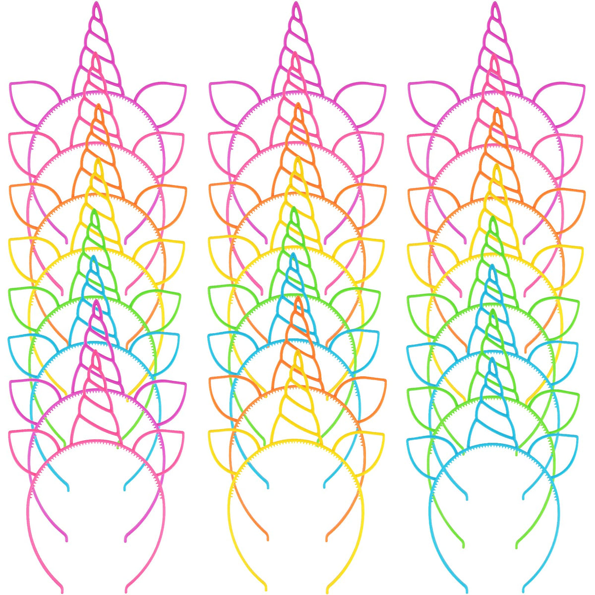 Zddaoole unicorn headbands 24 piece set six colors