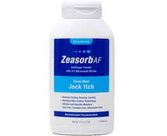 Zeasorb 2.5 oz antifungal powder packaging
