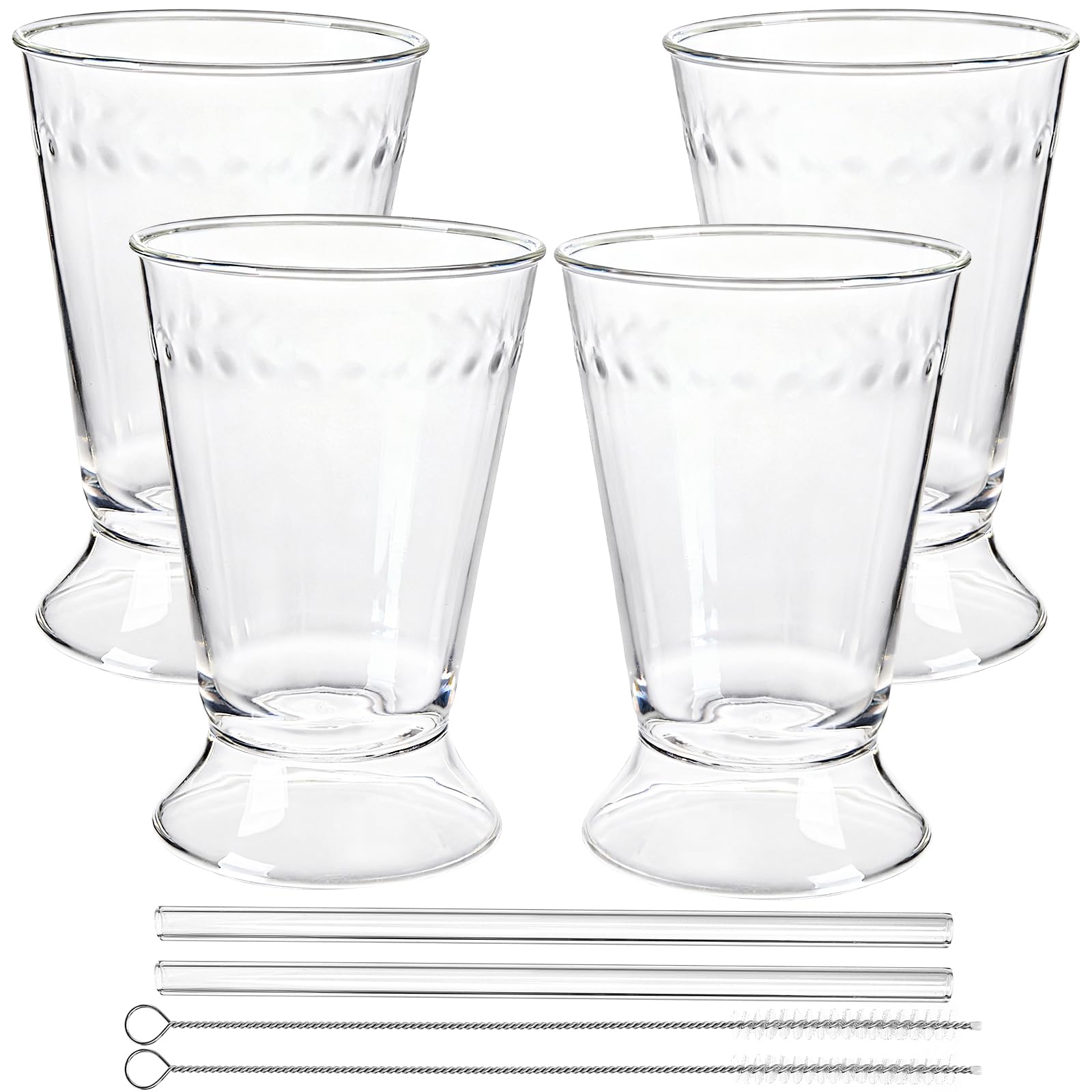 Elegant beaded design on mint julep cups
