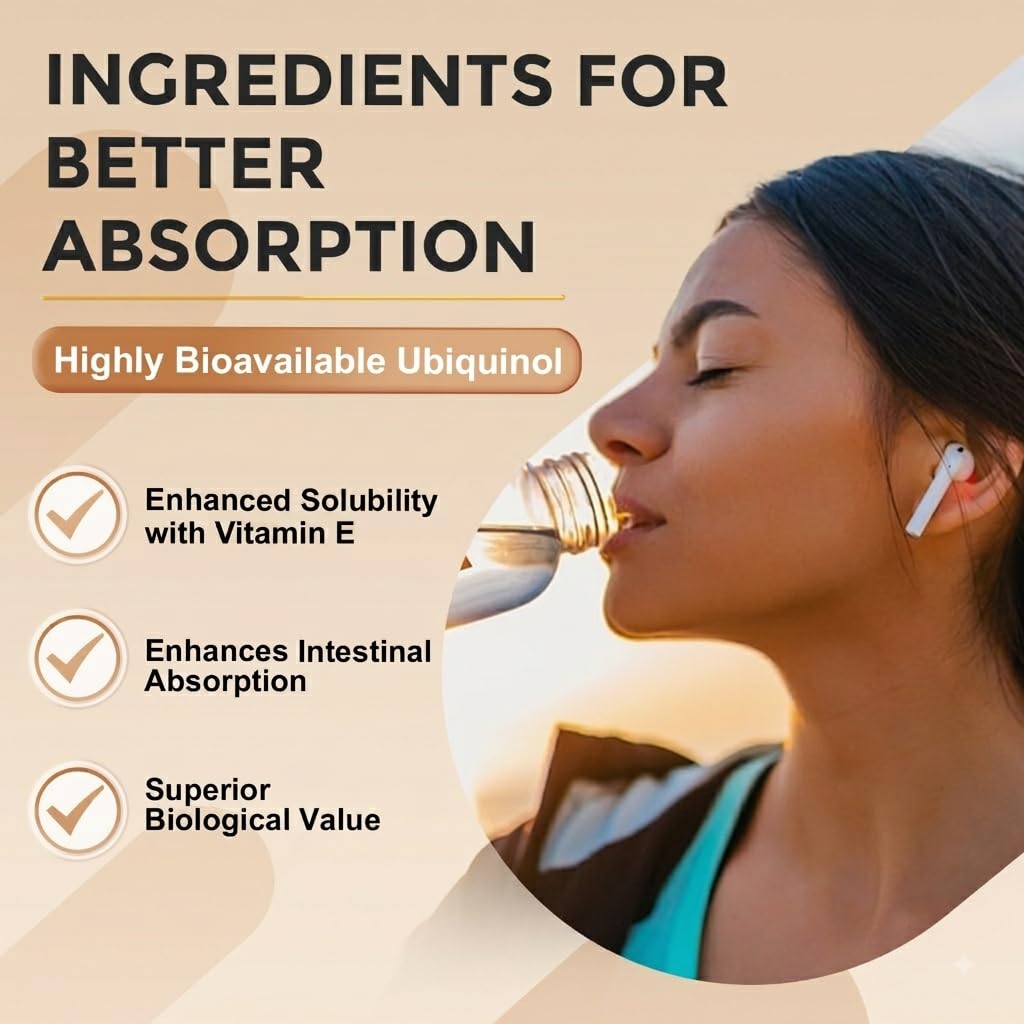 Nutrition information on ZEBORA ubiquinol CoQ10 300mg softgels packaging
