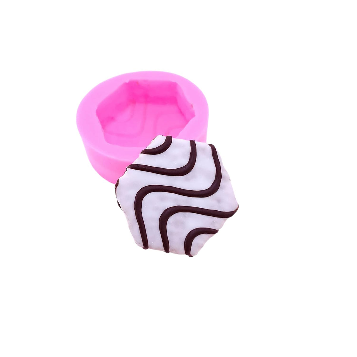 Zebra cake wax melts silicone mold NC033 front view