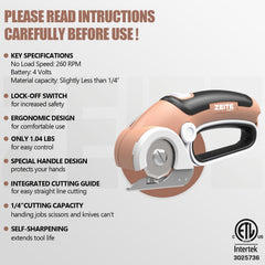 ZEITE 4V cordless scissors with HSS blades and self sharpening