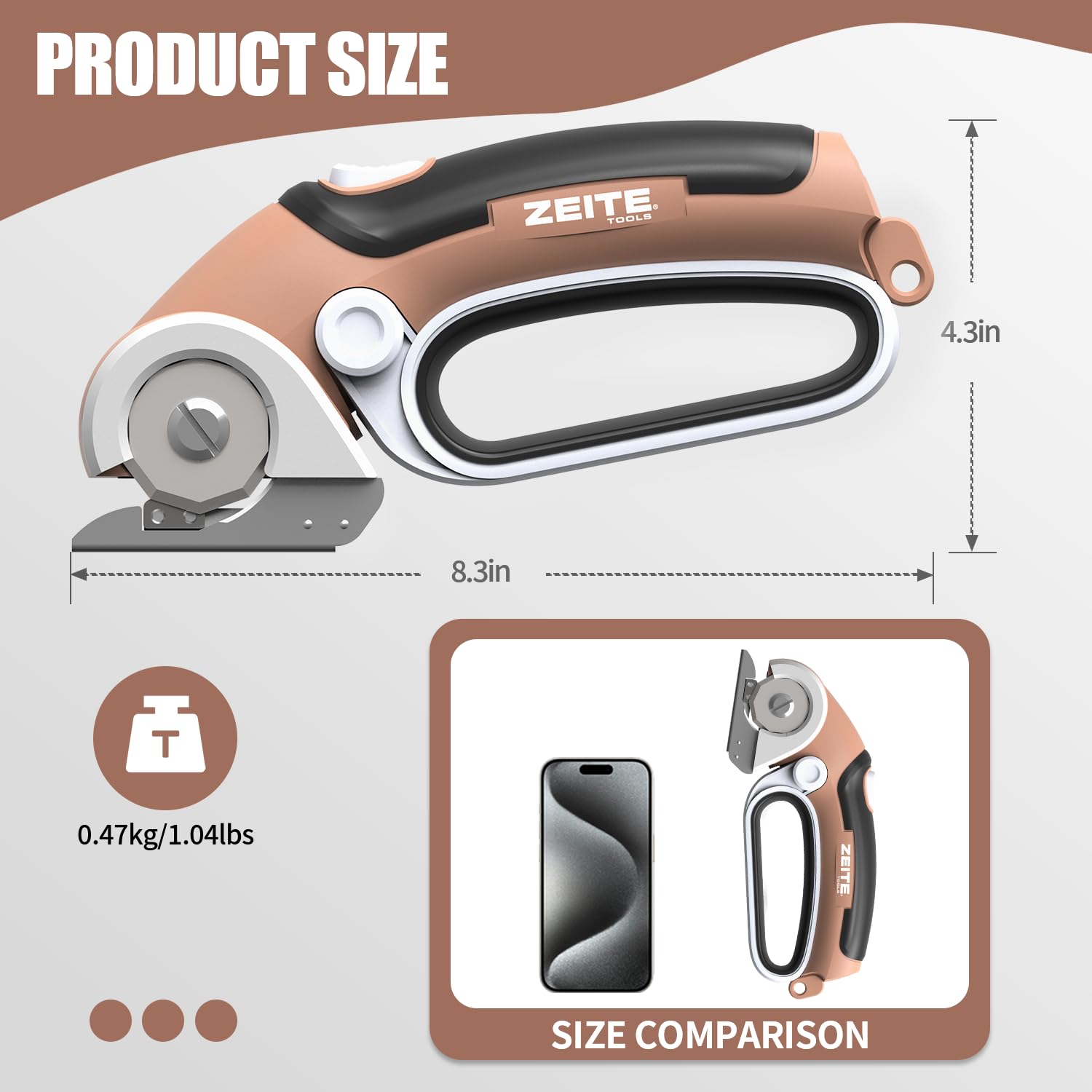 ZEITE 4V cordless scissors battery USB charging indicator