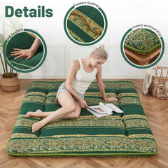 Futon mattress with microfiber fabric and memory foam filling