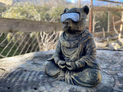Zen desk decor bear for gamer and meditation spaces