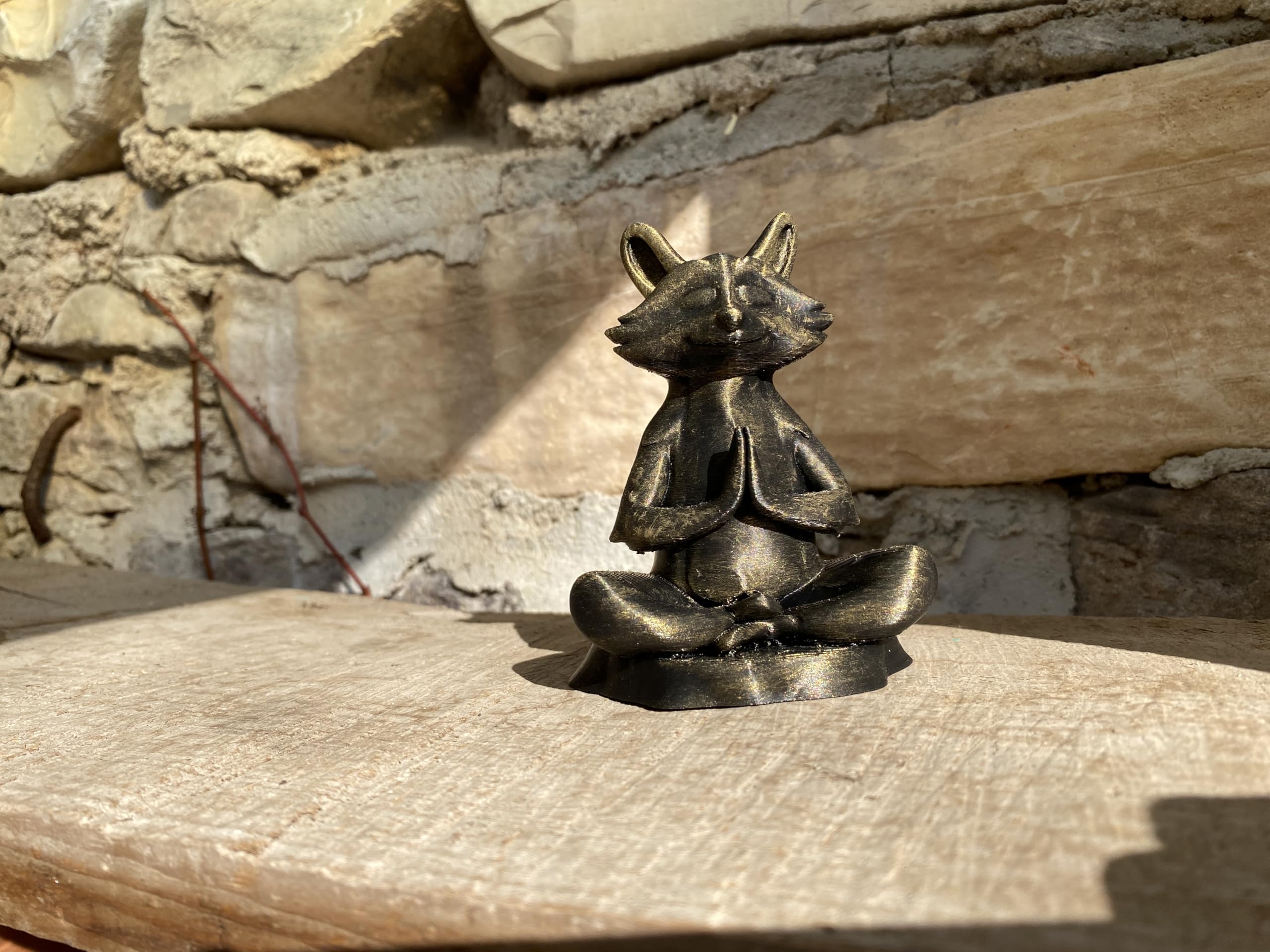 Zen raccoon statue for yoga enthusiasts