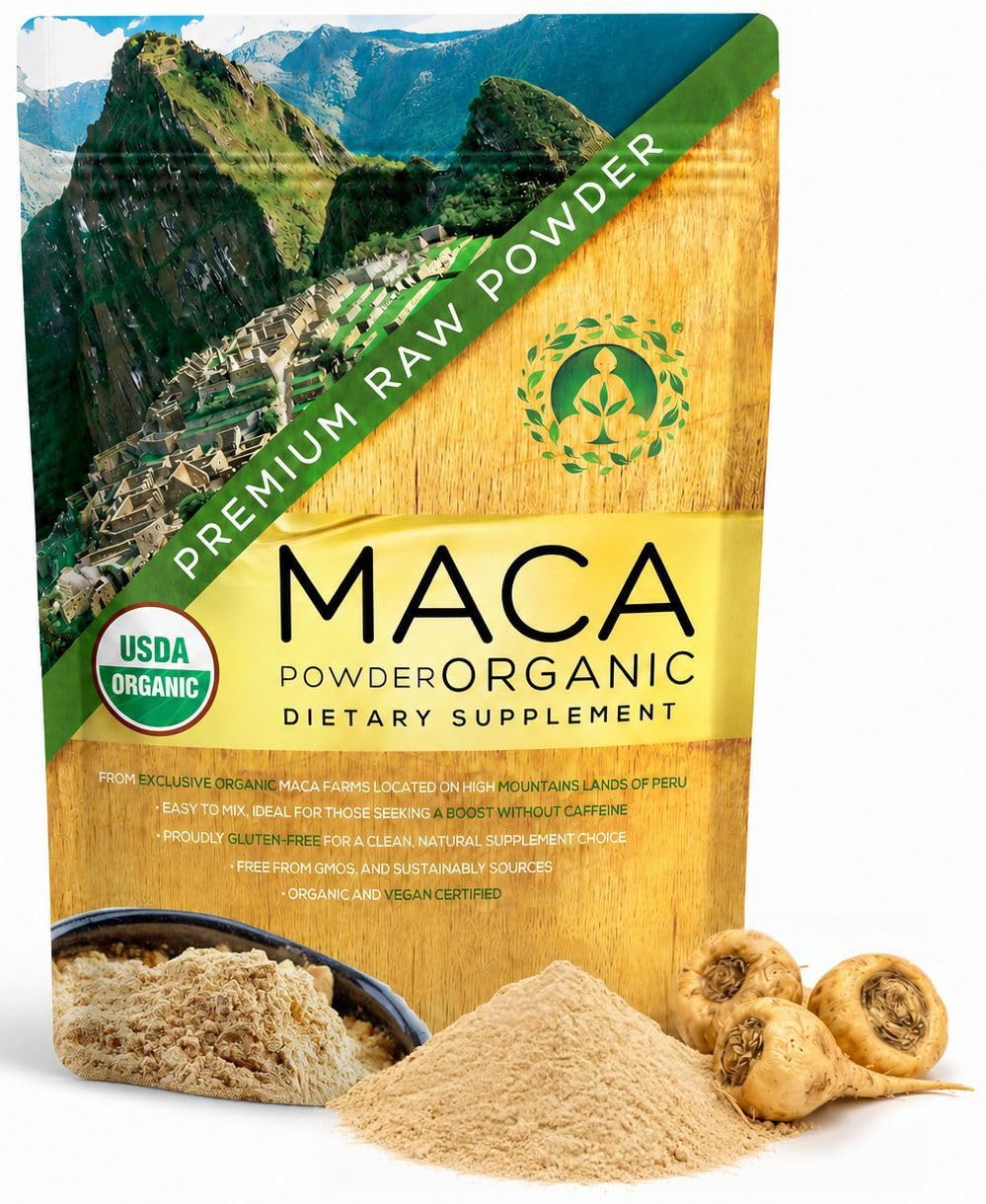 Zen Spirit Maca Root Powder Organic 8oz bag packaging