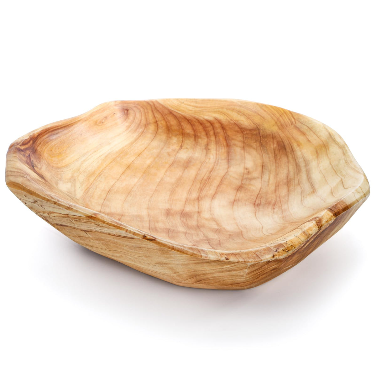 ZENFUN natural wood fruit bowl with root design