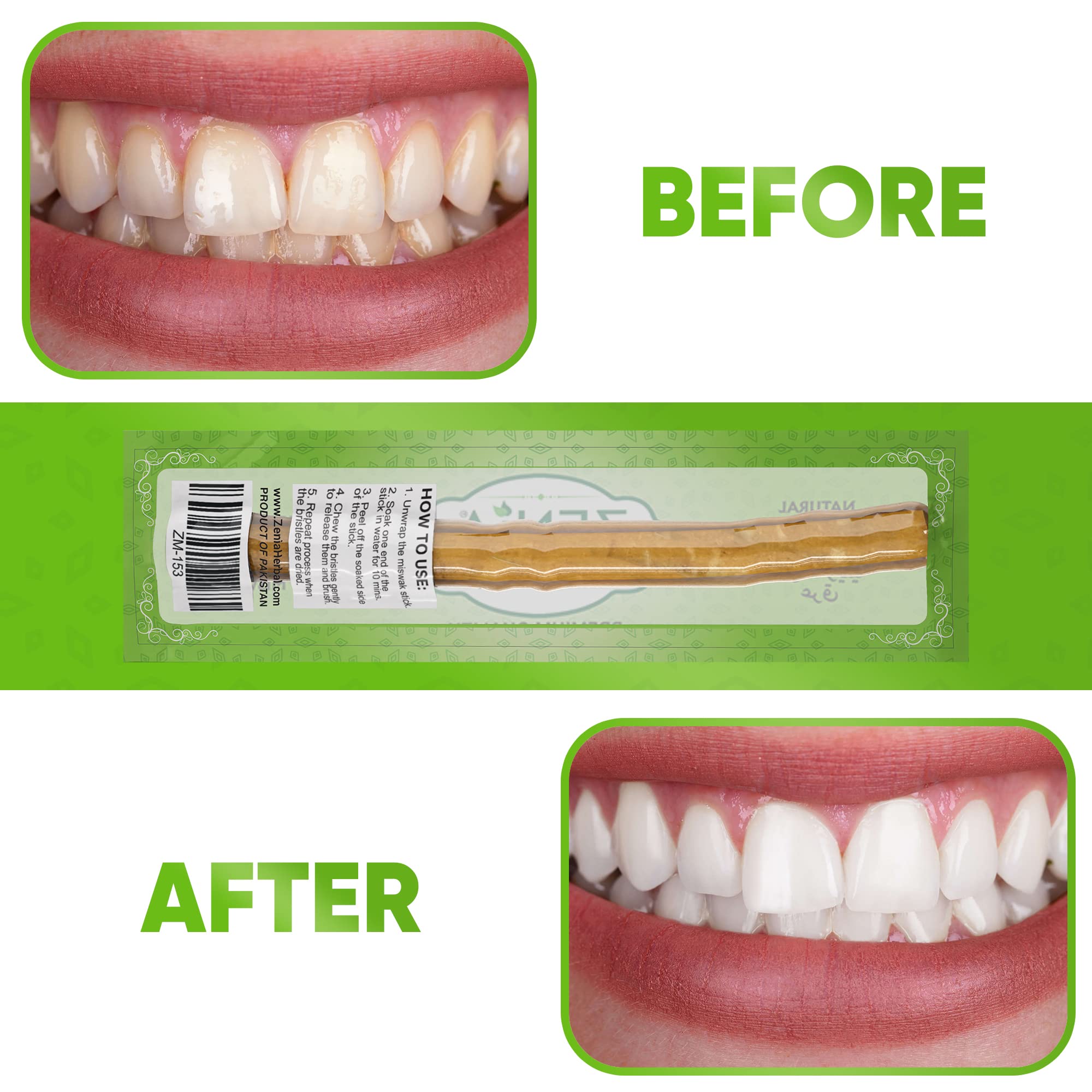 On-the-go Zenia Sewak Miswak Toothbrush travel pack image
