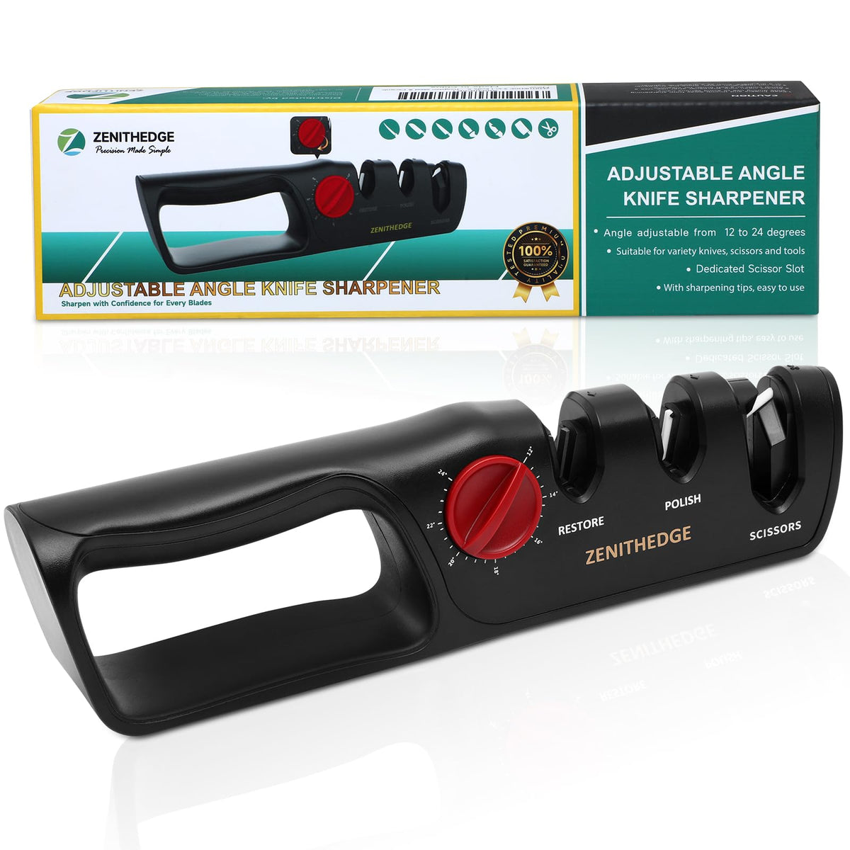 ZenithEdge 3-in-1 adjustable sharpener front view