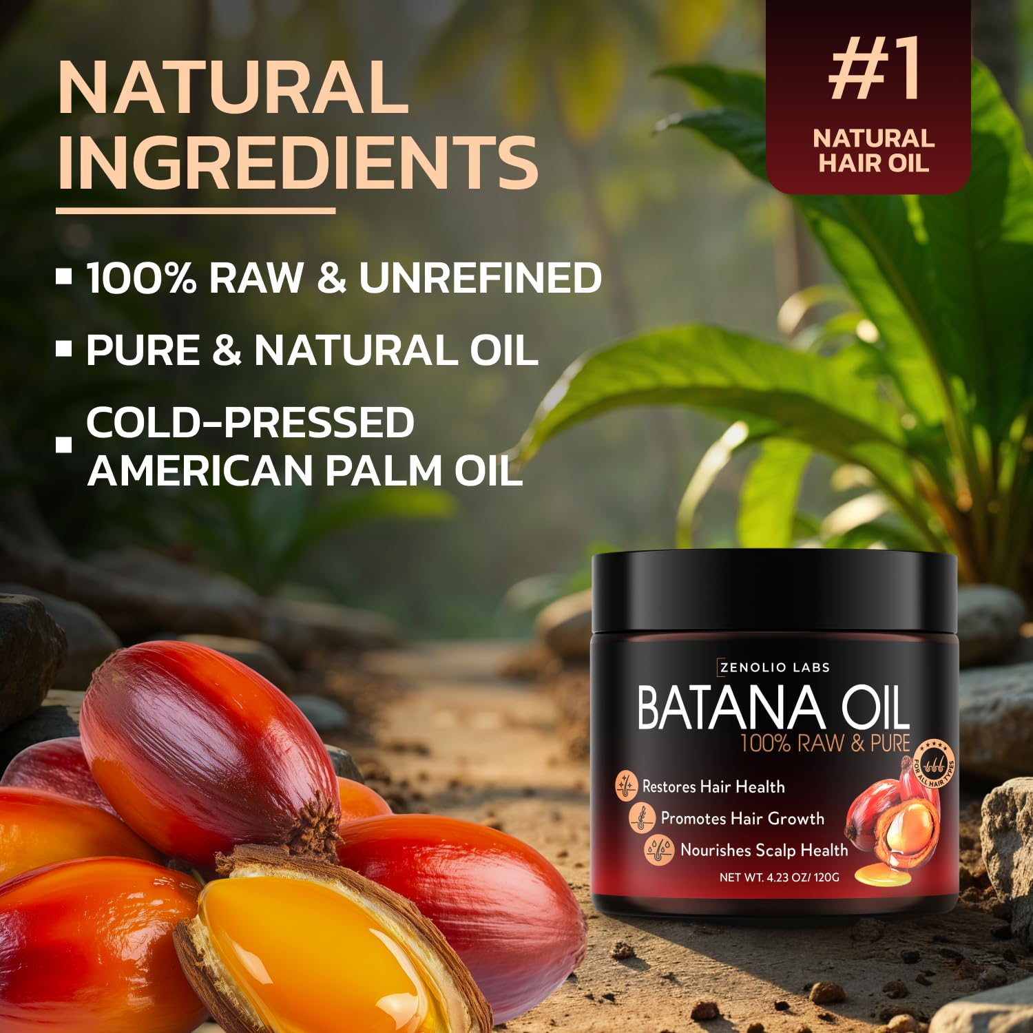 Zenolio Labs Batana Oil for Hair Growth Batana Hair Mask product image 2