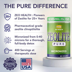Zeolite Pure full body detox product packaging for adults