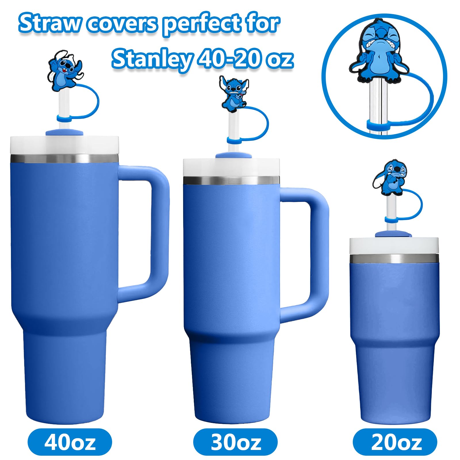 Portable straw cover set for parties and outdoor activities
