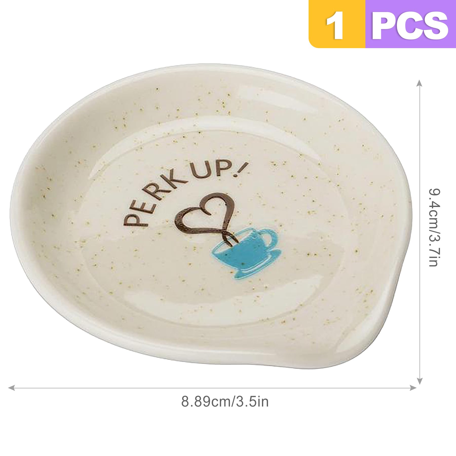 ZeriLion ceramic spoon rest for tea spoons and stirrers