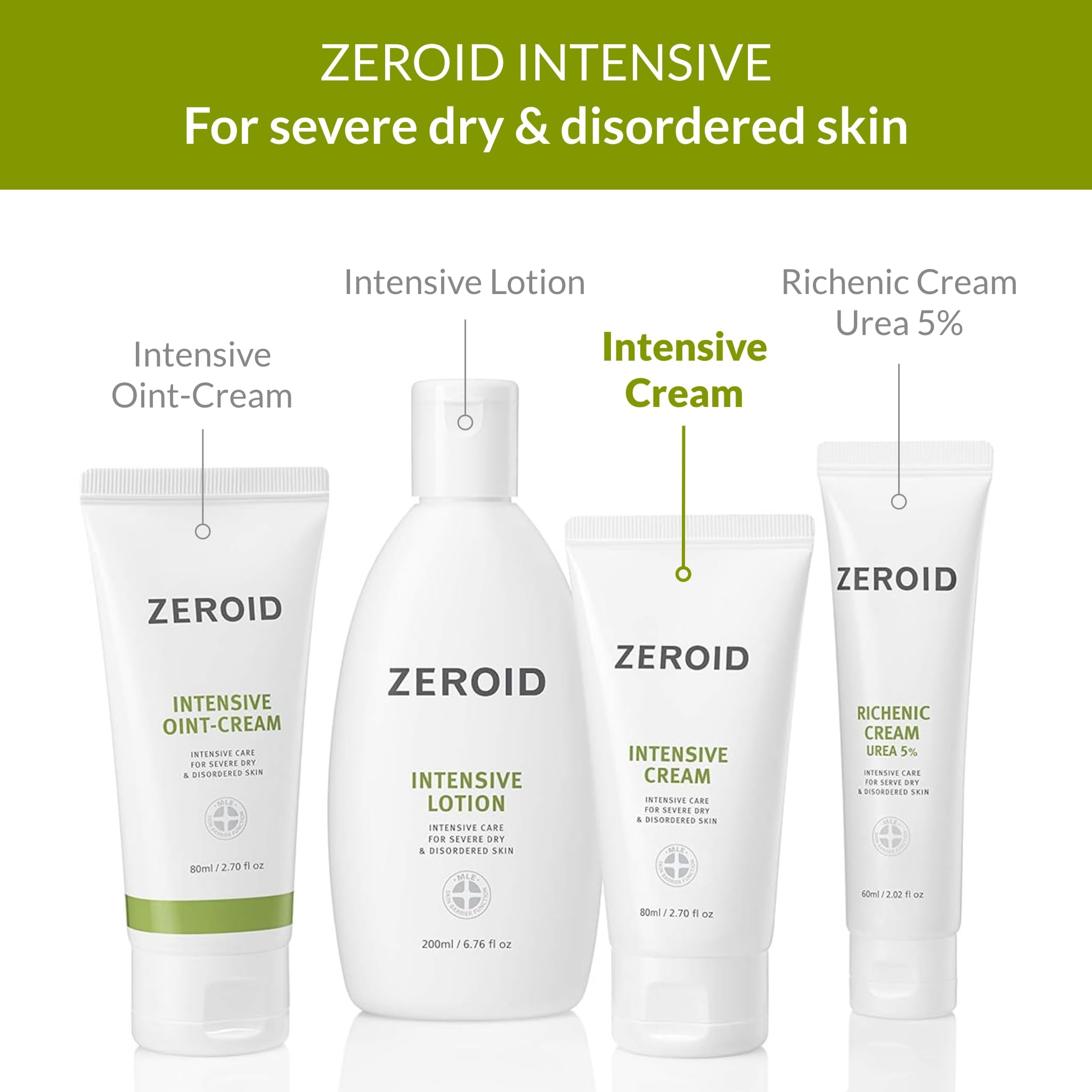 ZEROID Intensive Cream product label