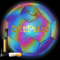 ZestPulse holographic soccer ball size 4 for kids and adults