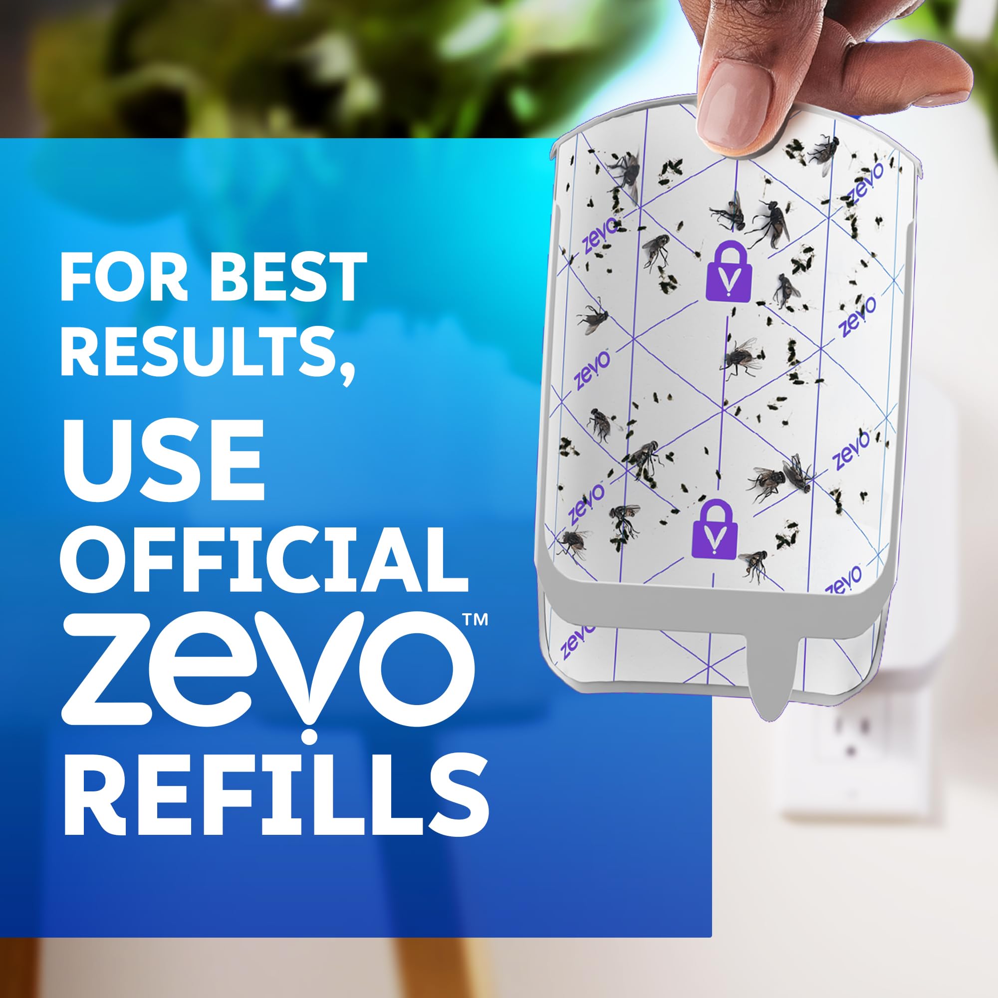Official Zevo refill cartridges label